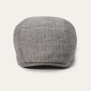 Stetson Flat Cap Newsboy Hat Linen Cotton Blend Plaid Large XL